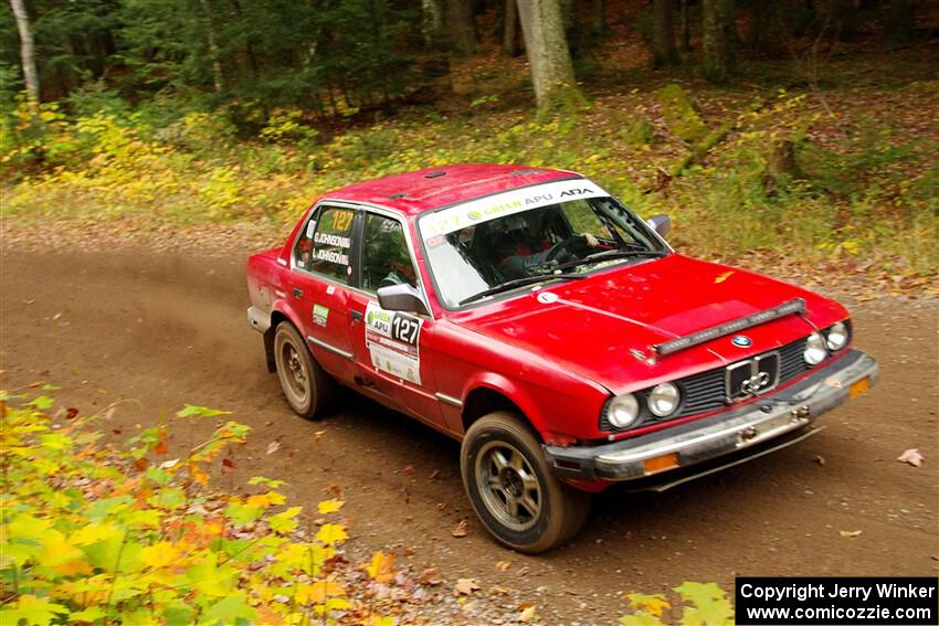 Levi Johnson / Griffin Johnson BMW 325e on SS2, Bob Lake I.