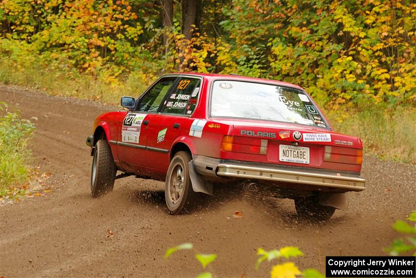 Levi Johnson / Griffin Johnson BMW 325e on SS2, Bob Lake I.