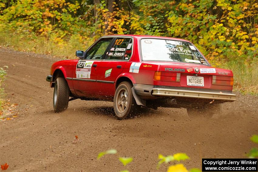 Levi Johnson / Griffin Johnson BMW 325e on SS2, Bob Lake I.