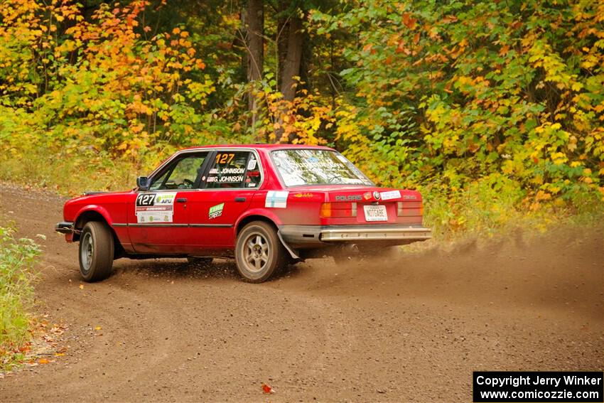 Levi Johnson / Griffin Johnson BMW 325e on SS2, Bob Lake I.