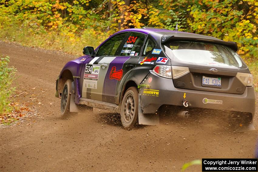 Silas Himes / Charlotte Himes Subaru WRX STi on SS2, Bob Lake I.