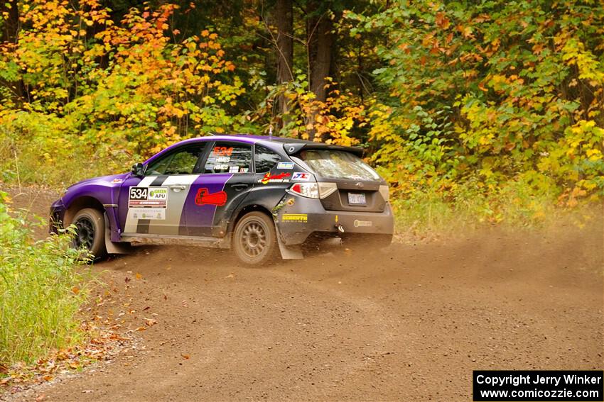 Silas Himes / Charlotte Himes Subaru WRX STi on SS2, Bob Lake I.