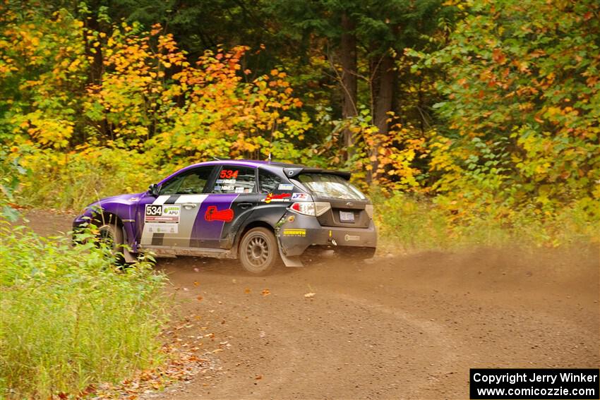 Silas Himes / Charlotte Himes Subaru WRX STi on SS2, Bob Lake I.