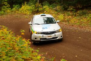 Sam Jacques / Trevor LaCombe Subaru Impreza on SS2, Bob Lake I.