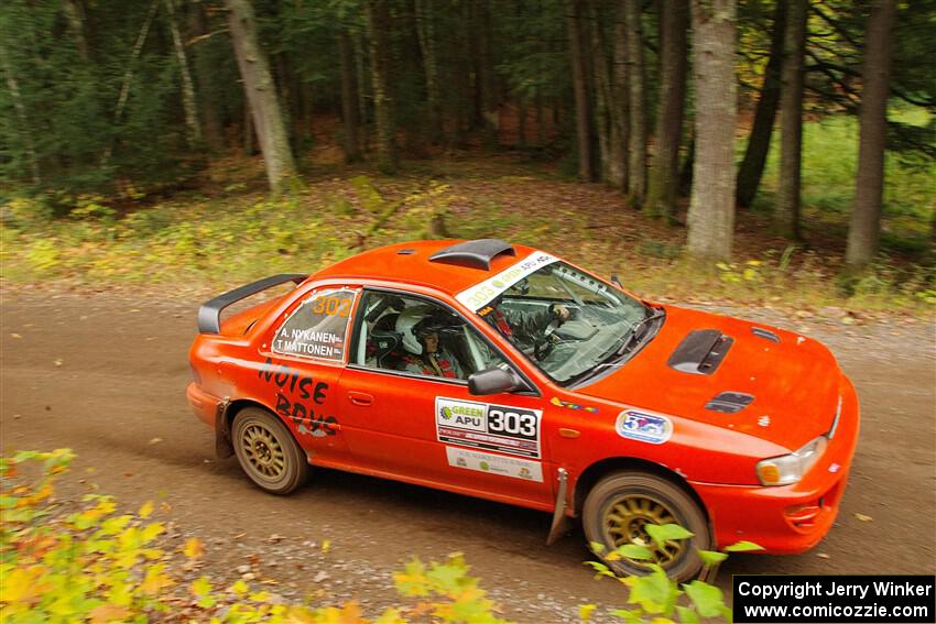 Travis Mattonen / Anikka Nykanen Subaru Impreza on SS2, Bob Lake I.