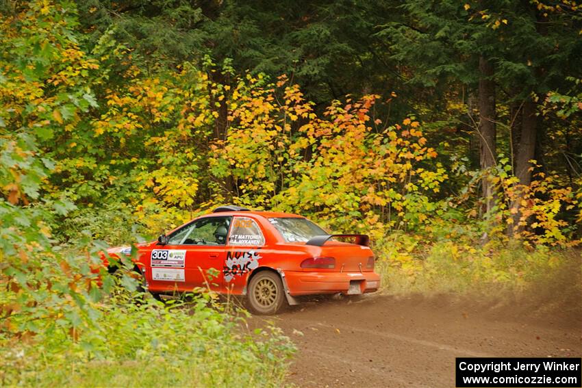 Travis Mattonen / Anikka Nykanen Subaru Impreza on SS2, Bob Lake I.