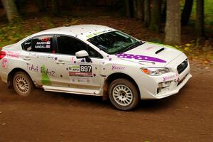 Jamey Randall / Andrew Rausch Subaru WRX on SS2, Bob Lake I.