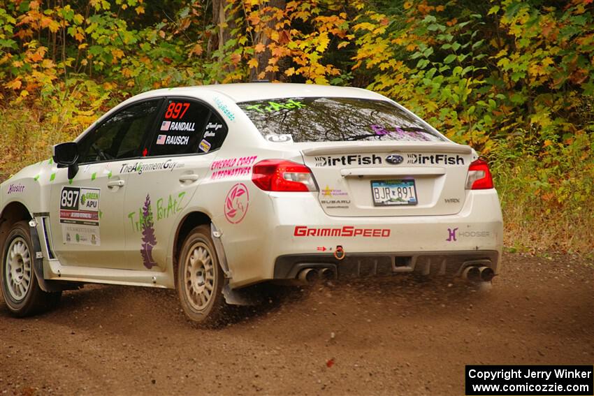 Jamey Randall / Andrew Rausch Subaru WRX on SS2, Bob Lake I.