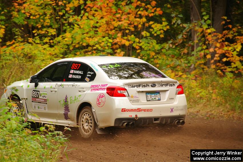 Jamey Randall / Andrew Rausch Subaru WRX on SS2, Bob Lake I.