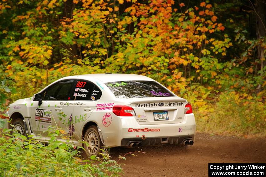 Jamey Randall / Andrew Rausch Subaru WRX on SS2, Bob Lake I.