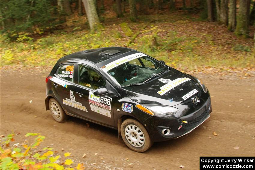 Tommy Cadwalader / Stefan Trajkov Mazda 2 on SS2, Bob Lake I.