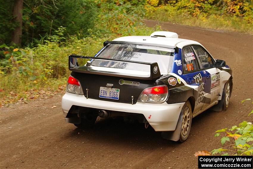 Brad Hayosh / Keegan Helwig Subaru WRX STi on SS2, Bob Lake I.