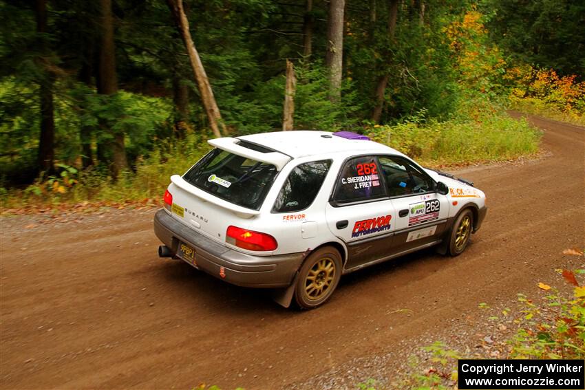 Camden Sheridan / Jeremy Frey Subaru Impreza Outback Sport on SS2, Bob Lake I.