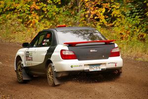 Jason Cook / Maggie Tu Subaru WRX on SS2, Bob Lake I.