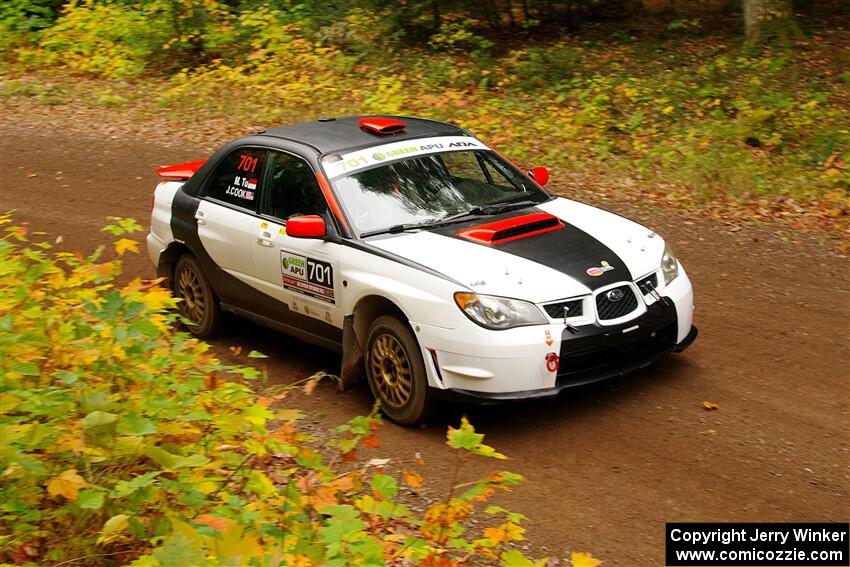 Jason Cook / Maggie Tu Subaru WRX on SS2, Bob Lake I.