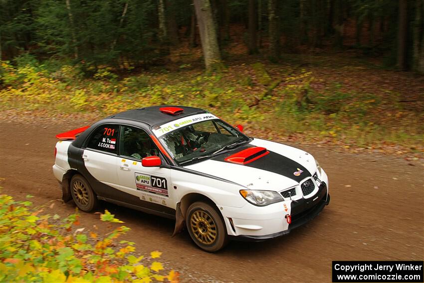 Jason Cook / Maggie Tu Subaru WRX on SS2, Bob Lake I.