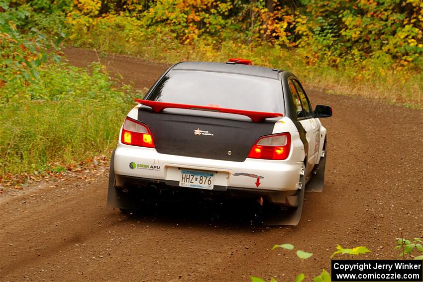 Jason Cook / Maggie Tu Subaru WRX on SS2, Bob Lake I.