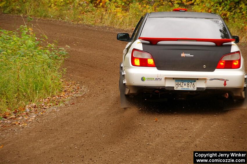 Jason Cook / Maggie Tu Subaru WRX on SS2, Bob Lake I.