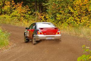 Jonathon Nagel / Liz Austin Subaru Impreza 2.5RS on SS2, Bob Lake I.