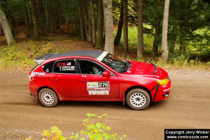 Jess Davids / Ethan Curtis Subaru Impreza on SS2, Bob Lake I.