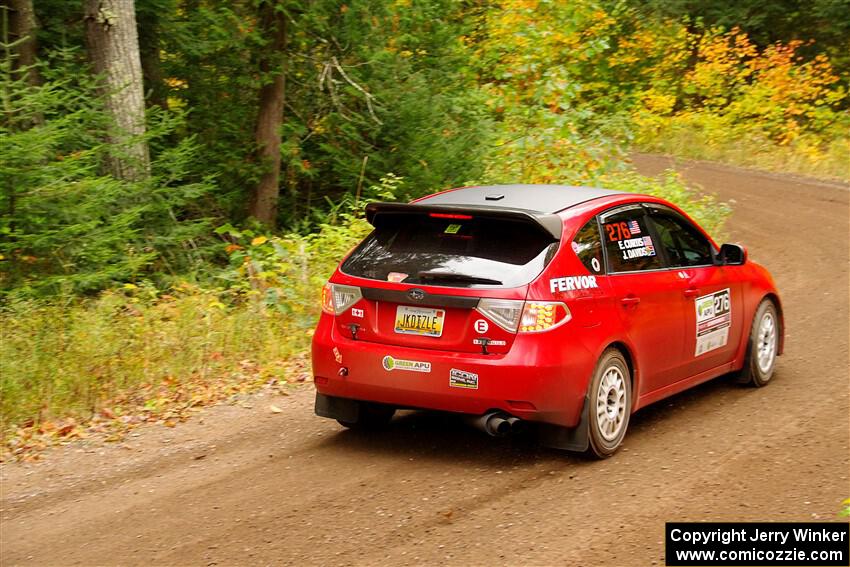 Jess Davids / Ethan Curtis Subaru Impreza on SS2, Bob Lake I.