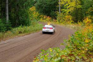 The '0' car, a Mitshibishi Eclipse GSX, on SS6, Bob Lake II.