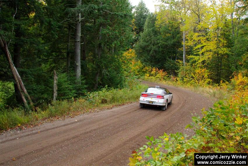 The '0' car, a Mitshibishi Eclipse GSX, on SS6, Bob Lake II.