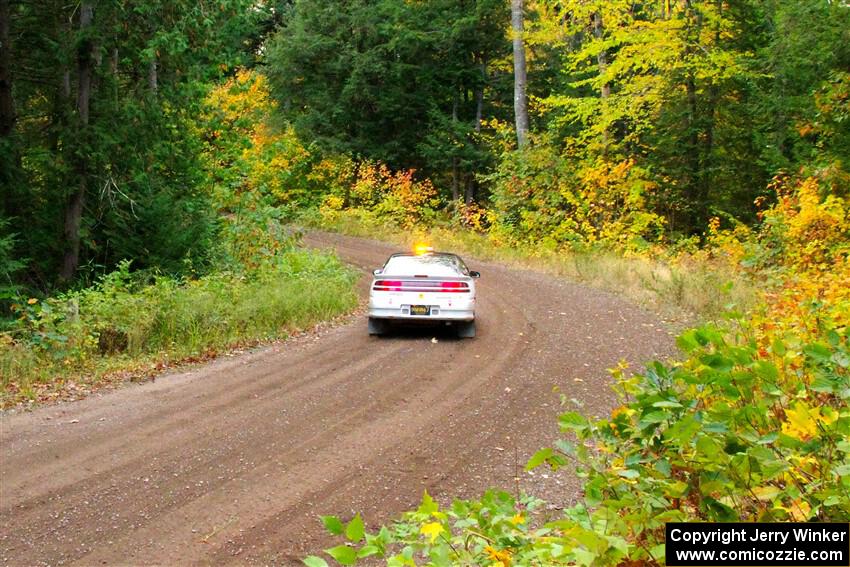 The '0' car, a Mitshibishi Eclipse GSX, on SS6, Bob Lake II.