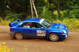 Jimmy Pelizzari / Kate Stevens Subaru WRX on SS6, Bob Lake II.