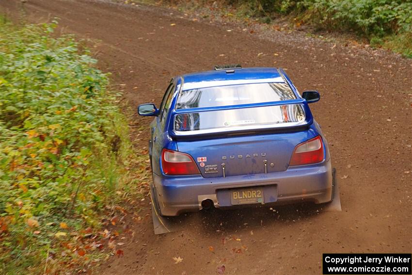 Jimmy Pelizzari / Kate Stevens Subaru WRX on SS6, Bob Lake II.