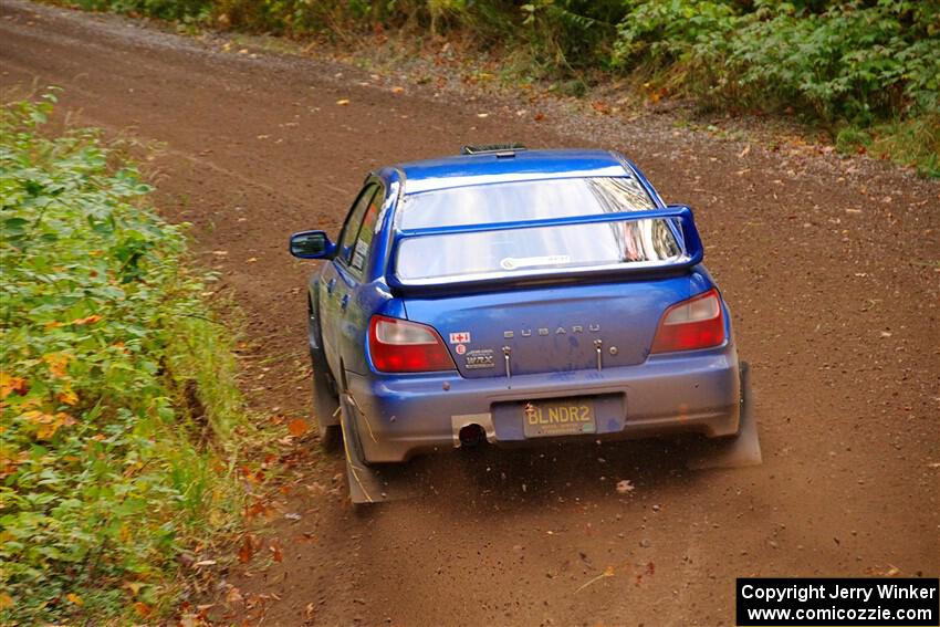 Jimmy Pelizzari / Kate Stevens Subaru WRX on SS6, Bob Lake II.