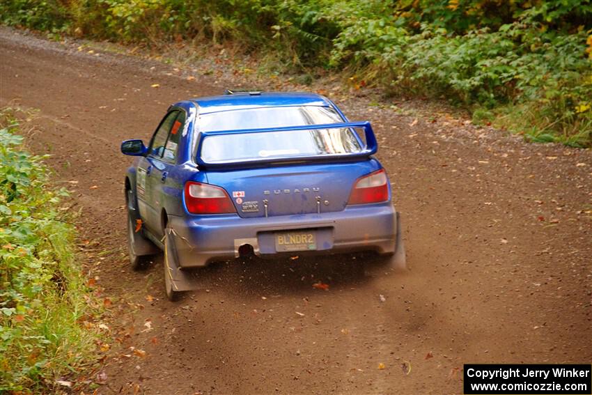 Jimmy Pelizzari / Kate Stevens Subaru WRX on SS6, Bob Lake II.