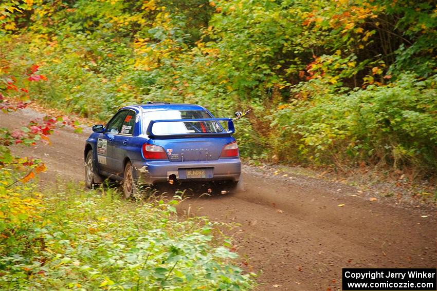 Jimmy Pelizzari / Kate Stevens Subaru WRX on SS6, Bob Lake II.