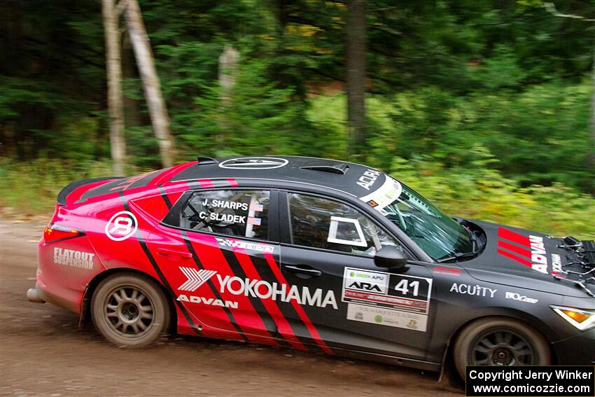 Chris Sladek / John Sharps Acura Integra on SS6, Bob Lake II.