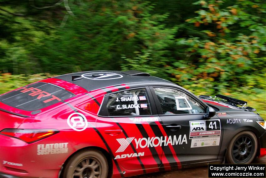 Chris Sladek / John Sharps Acura Integra on SS6, Bob Lake II.