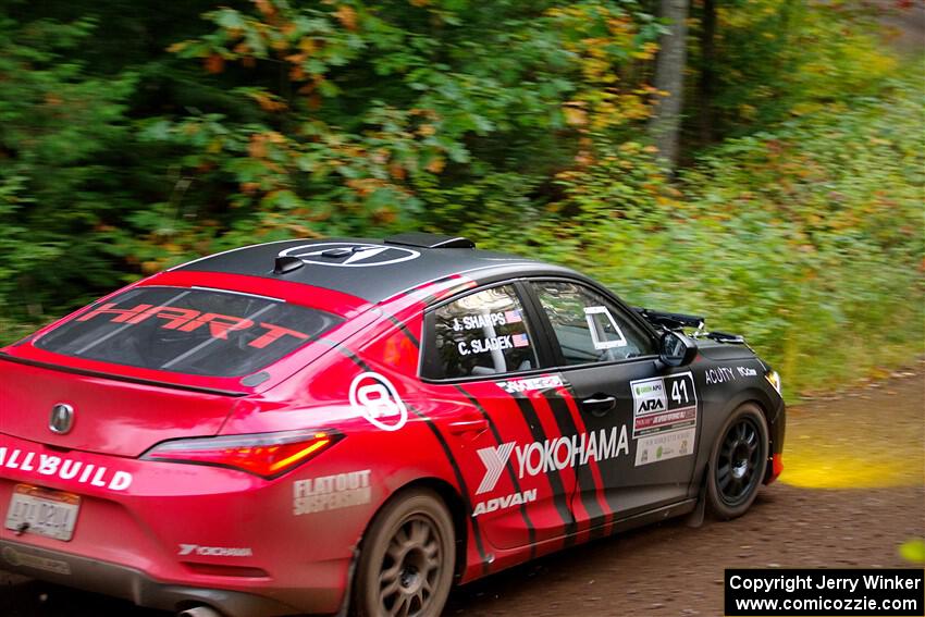 Chris Sladek / John Sharps Acura Integra on SS6, Bob Lake II.