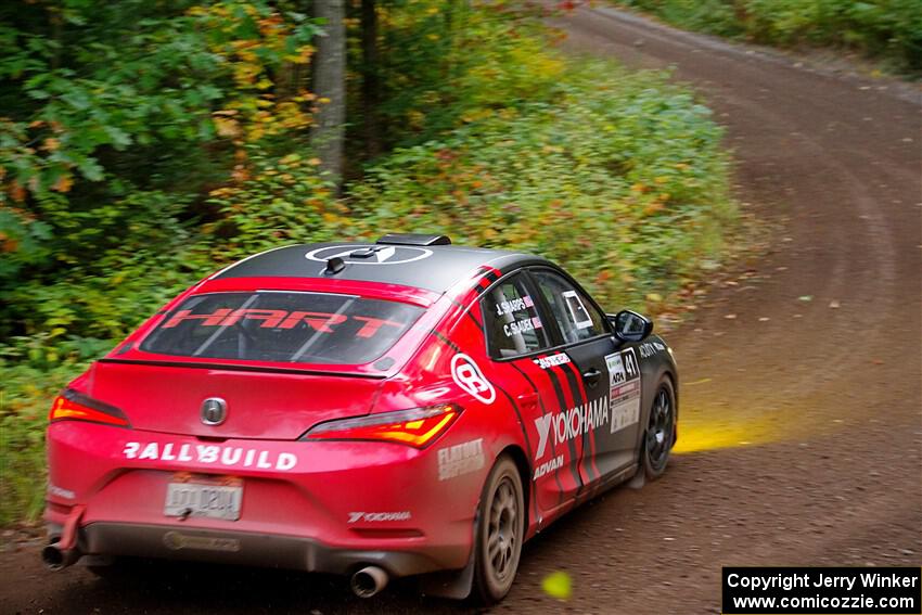 Chris Sladek / John Sharps Acura Integra on SS6, Bob Lake II.