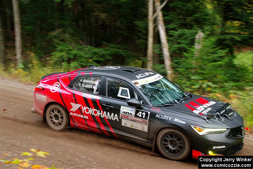 Chris Sladek / John Sharps Acura Integra on SS6, Bob Lake II.