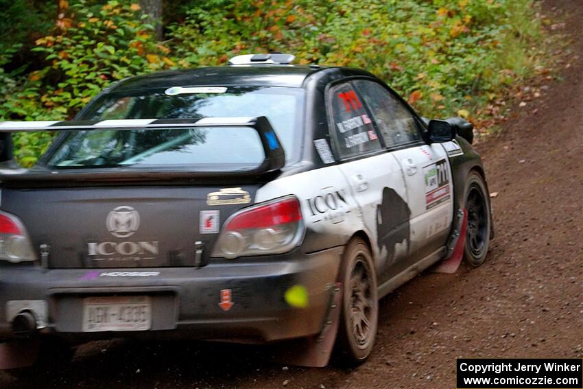 John Farrow / Michael Farrow Subaru WRX on SS6, Bob Lake II.