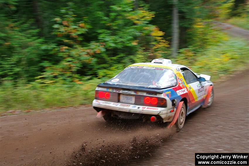 Kevin Schmidt / Kyle Roberts Mazda RX-7 on SS6, Bob Lake II.