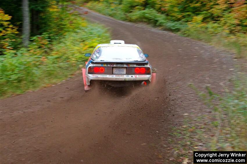 Kevin Schmidt / Kyle Roberts Mazda RX-7 on SS6, Bob Lake II.