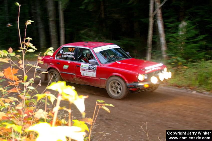 Levi Johnson / Griffin Johnson BMW 325e on SS6, Bob Lake II.