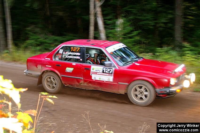 Levi Johnson / Griffin Johnson BMW 325e on SS6, Bob Lake II.