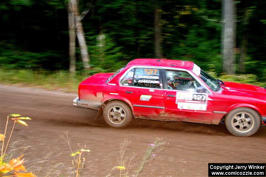 Levi Johnson / Griffin Johnson BMW 325e on SS6, Bob Lake II.