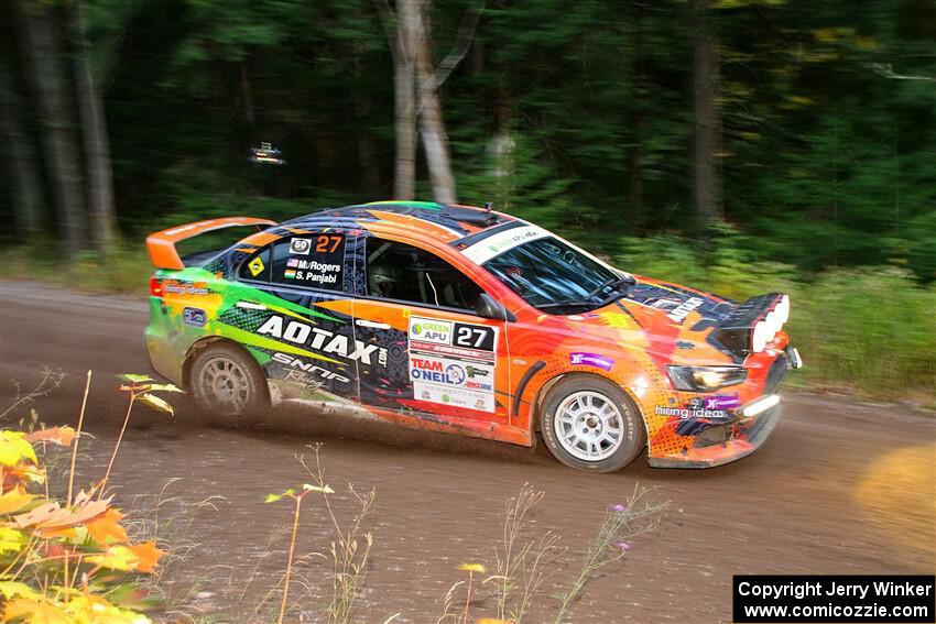 Sumit Panjabi / Michelle Rogers Mitsubishi Lancer Evo X on SS6, Bob Lake II.