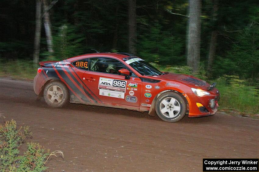 Chris Nonack / Sara Nonack Subaru BRZ on SS6, Bob Lake II.