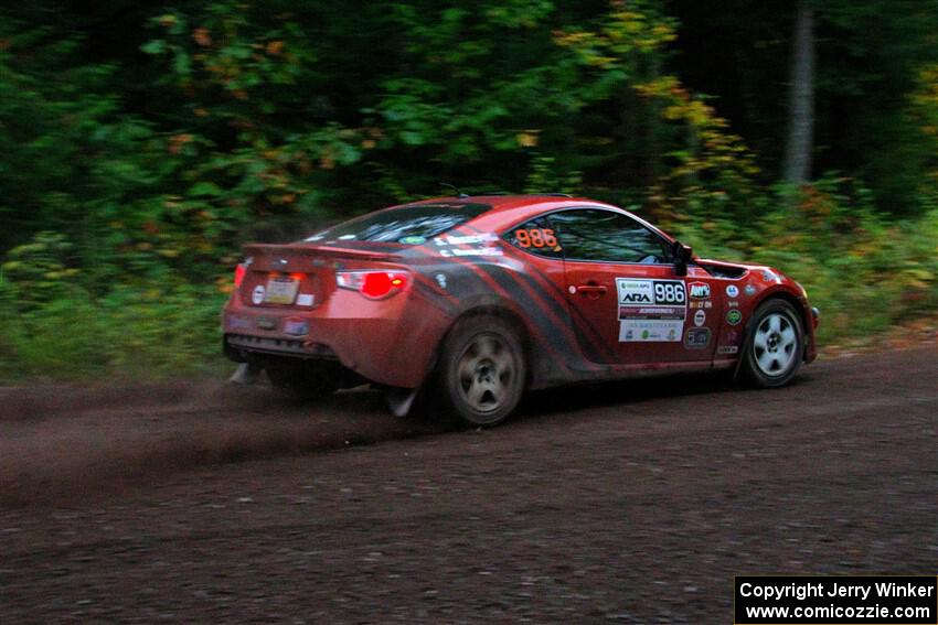 Chris Nonack / Sara Nonack Subaru BRZ on SS6, Bob Lake II.