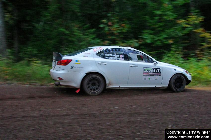 Michael Eckstein / Dylan Whittaker Lexus IS350 on SS6, Bob Lake II.