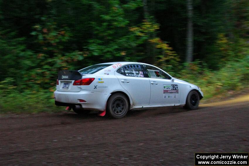 Michael Eckstein / Dylan Whittaker Lexus IS350 on SS6, Bob Lake II.