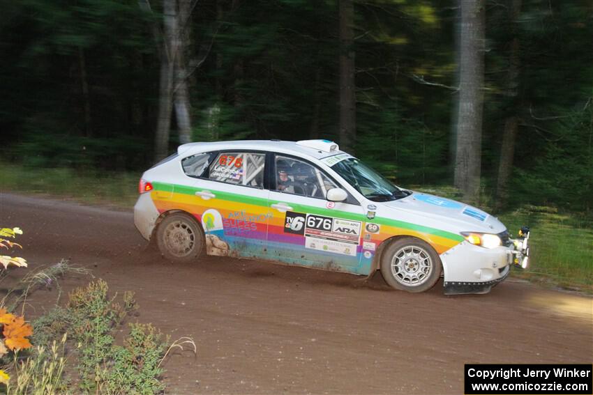 Sam Jacques / Trevor LaCombe Subaru Impreza on SS6, Bob Lake II.